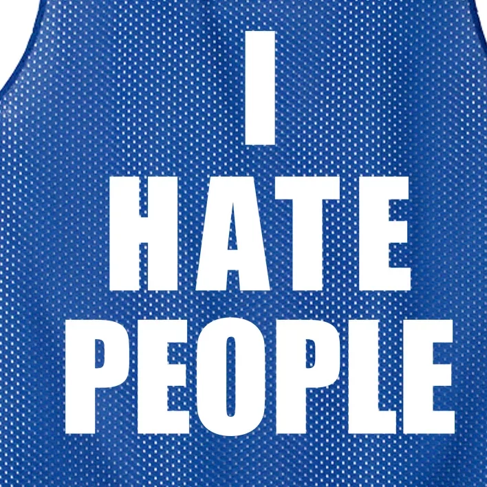 I Hate People Bold Mesh Reversible Basketball Jersey Tank