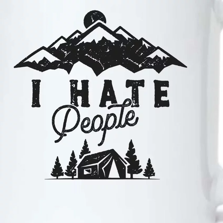 I Hate People Funny Camping Trip Black Color Changing Mug