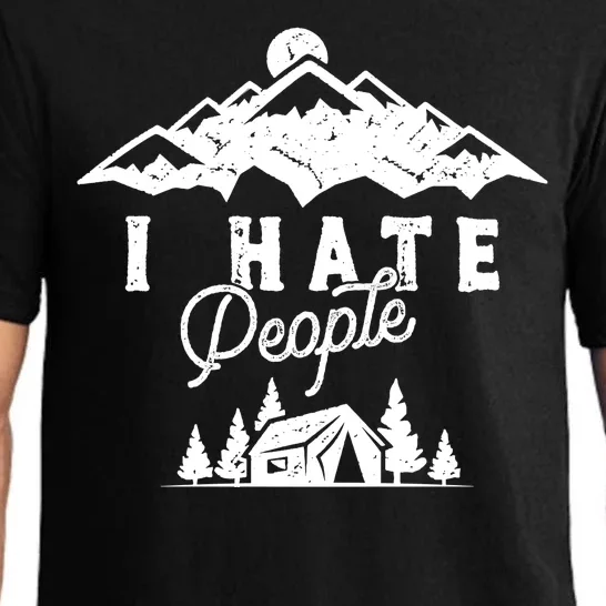 I Hate People Funny Camping Trip Pajama Set