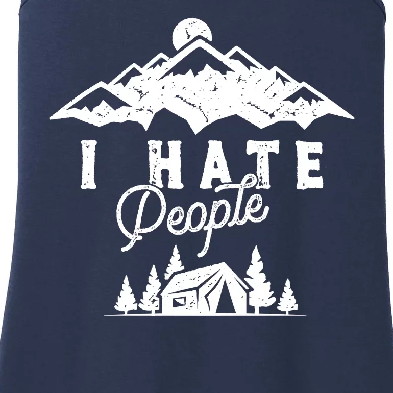 I Hate People Funny Camping Trip Ladies Essential Tank