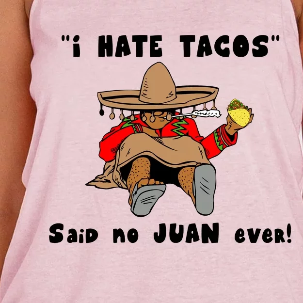 I Hate Tacos Said No Juan Ever Women's Knotted Racerback Tank