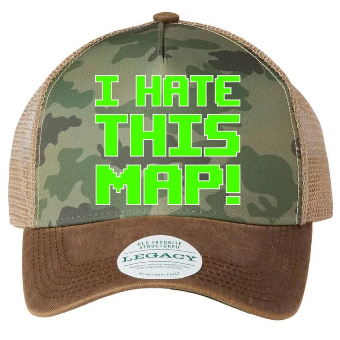 I Hate This Map Funny Gamer Legacy Tie Dye Trucker Hat