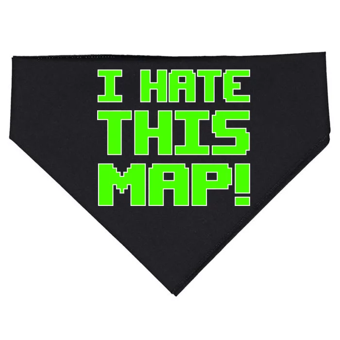 I Hate This Map Funny Gamer USA-Made Doggie Bandana