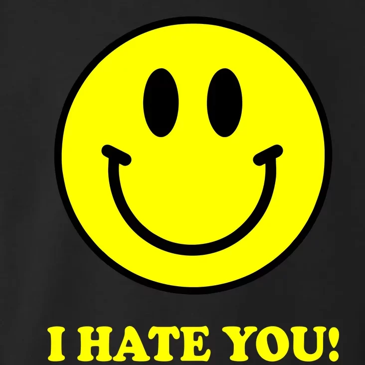 I Hate You Funny Smiley Face Emoji Toddler Hoodie