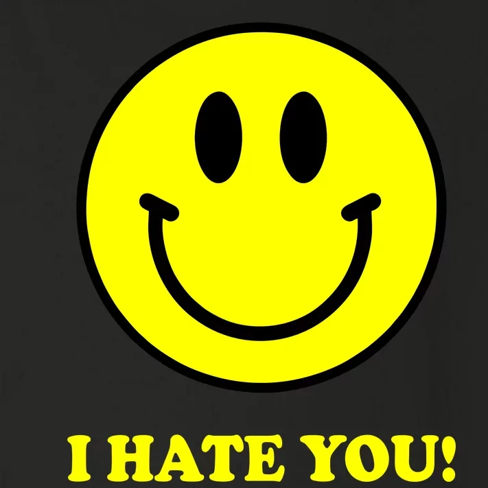 I Hate You Funny Smiley Face Emoji Toddler Long Sleeve Shirt