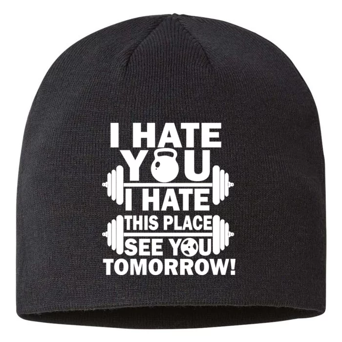 I Hate You This Place See You Tomorrow! 8 1/2in Sustainable Knit Beanie