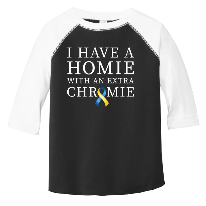 I Have A Homie With An Extra Chromie Toddler Fine Jersey T-Shirt