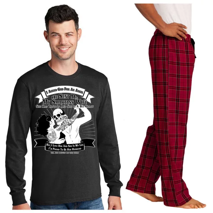 I Have A My Smartass Tattooed Wife Long Sleeve Pajama Set