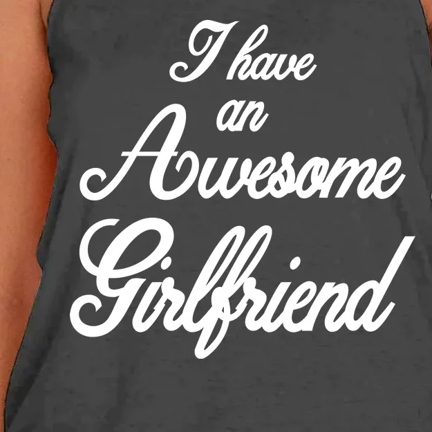 I Have An Awesome Girlfriend Women's Knotted Racerback Tank