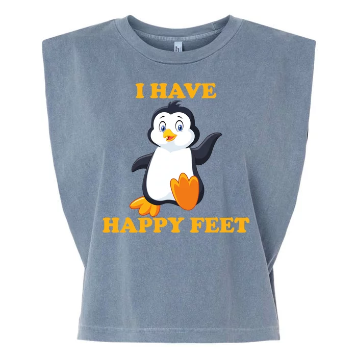 I Have Happy Feet Garment-Dyed Women's Muscle Tee