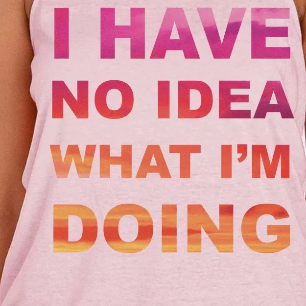 I Have No Idea What I'm Doing Women's Knotted Racerback Tank