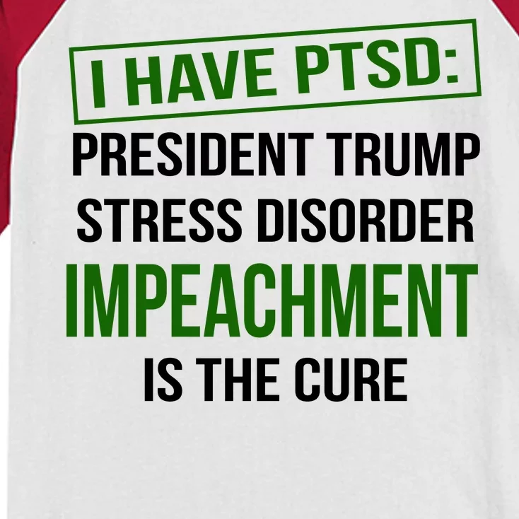 I Have PTSD President Trump Stress Disorder Kids Colorblock Raglan Jersey