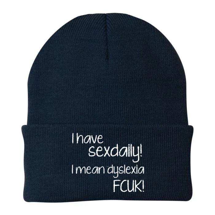 I Have Sex Daily Dyslexia Knit Cap Winter Beanie