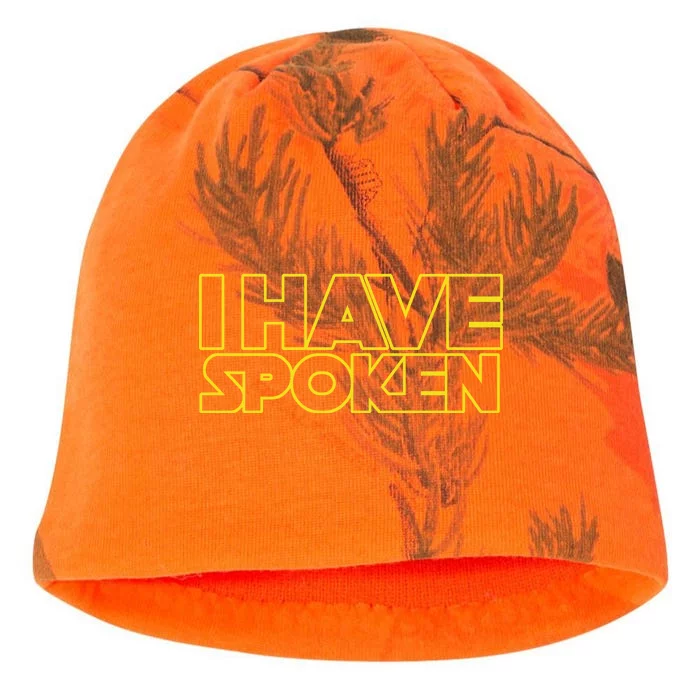 I Have Spoken Movie Slogan Kati - Camo Knit Beanie