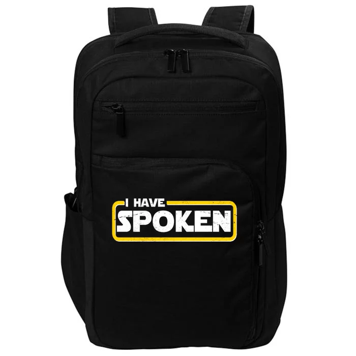 I Have Spoken Vintage Logo Impact Tech Backpack