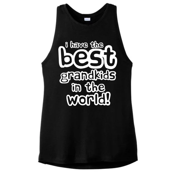 I Have The Best Grandkids In The World Ladies Tri-Blend Wicking Tank