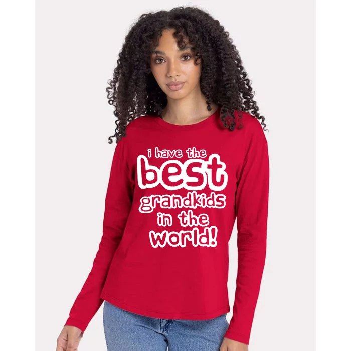 I Have The Best Grandkids In The World Womens Cotton Relaxed Long Sleeve T-Shirt