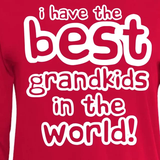 I Have The Best Grandkids In The World Womens Cotton Relaxed Long Sleeve T-Shirt