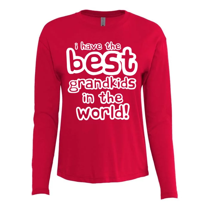 I Have The Best Grandkids In The World Womens Cotton Relaxed Long Sleeve T-Shirt