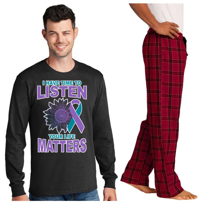 I Have Time To Listen Your Life Matters Suicide Prevention Long Sleeve Pajama Set