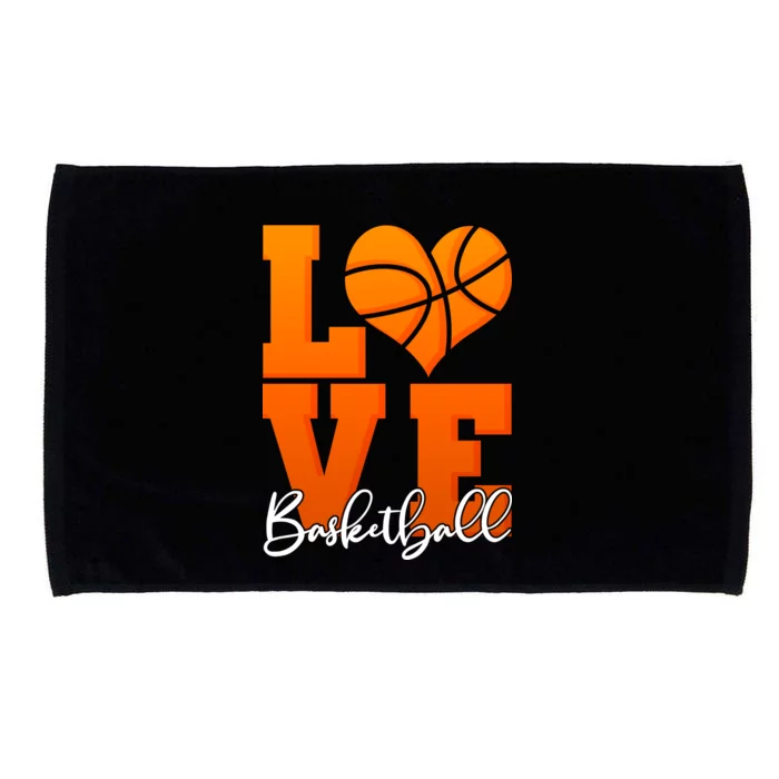 I Heart Basketball Microfiber Hand Towel