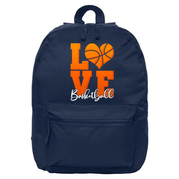 I Heart Basketball 16 in Basic Backpack