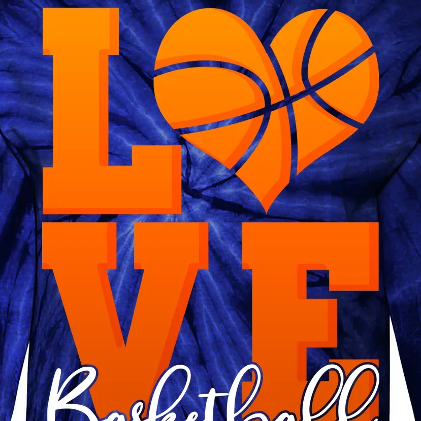 I Heart Basketball Tie-Dye Long Sleeve Shirt