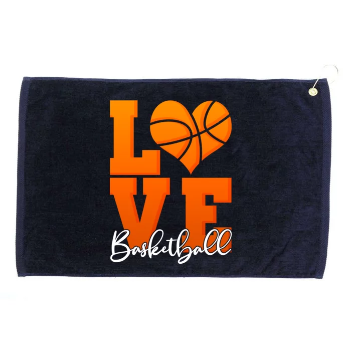 I Heart Basketball Grommeted Golf Towel