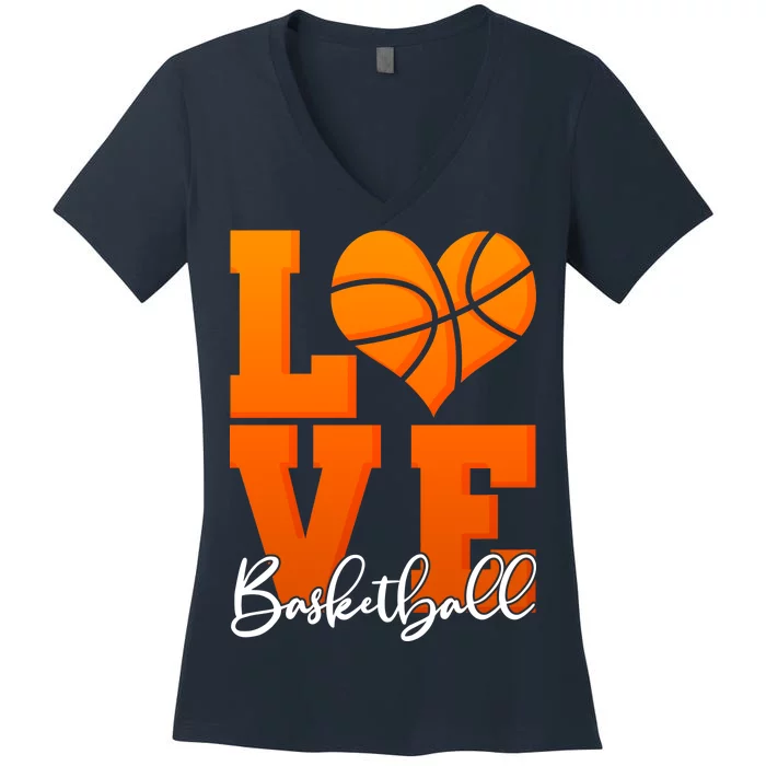 I Heart Basketball Women's V-Neck T-Shirt