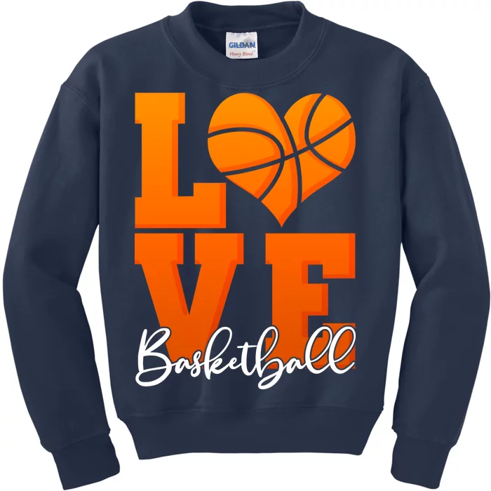 I Heart Basketball Kids Sweatshirt