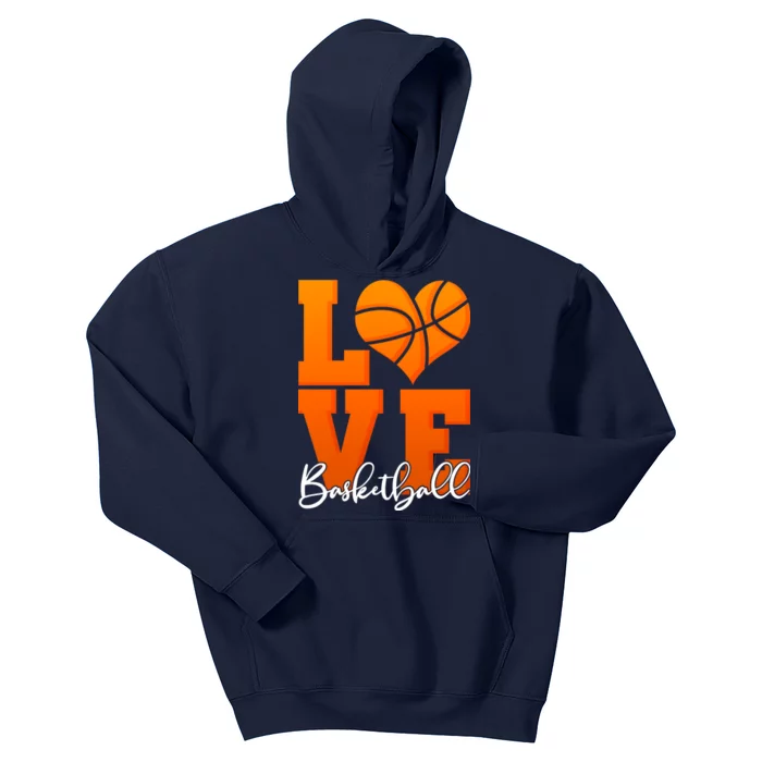 I Heart Basketball Kids Hoodie