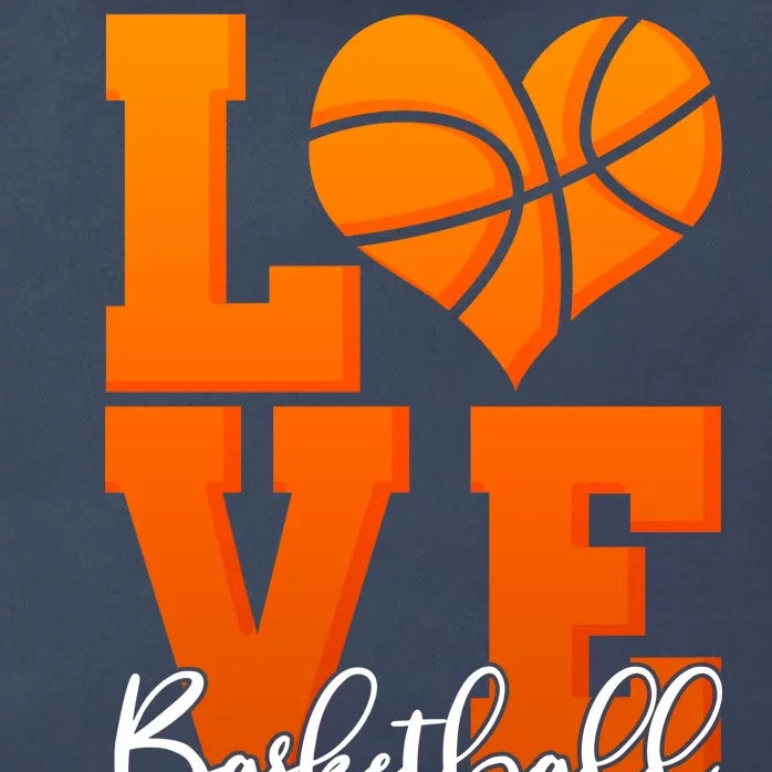 I Heart Basketball Zip Tote Bag