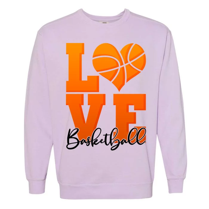 I Heart Basketball Garment-Dyed Sweatshirt