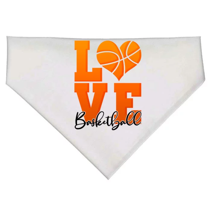 I Heart Basketball USA-Made Doggie Bandana