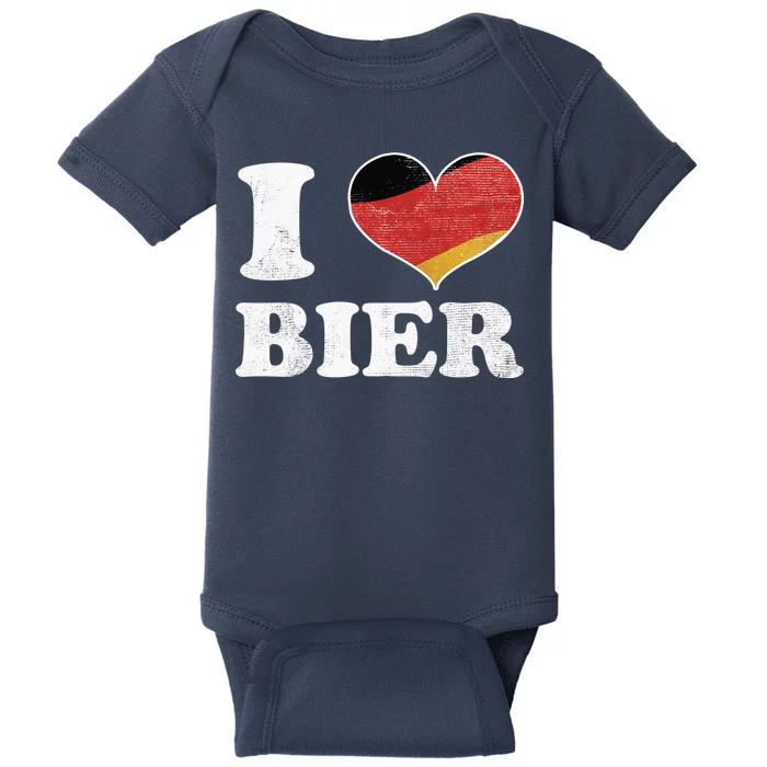 I Heart Beer Oktoberfest Baby Bodysuit