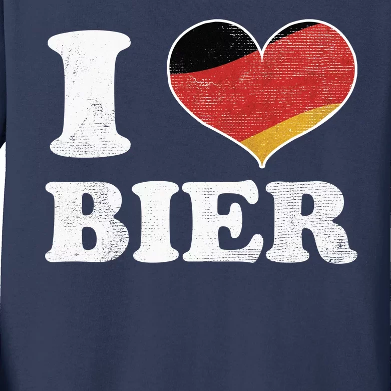 I Heart Beer Oktoberfest Kids Long Sleeve Shirt