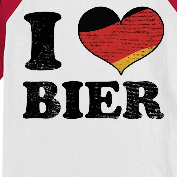 I Heart Beer Oktoberfest Kids Colorblock Raglan Jersey