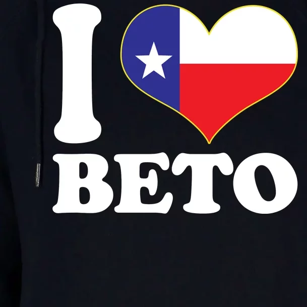 I Heart Beto Womens Funnel Neck Pullover Hood