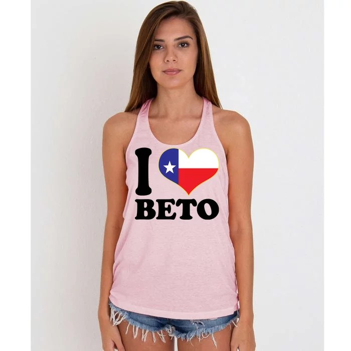 I Heart Beto Women's Knotted Racerback Tank