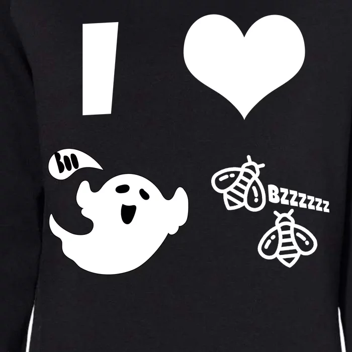 I Heart Boo Beez Womens California Wash Sweatshirt