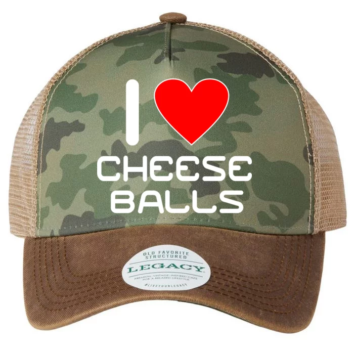 I Heart Cheese Balls Legacy Tie Dye Trucker Hat