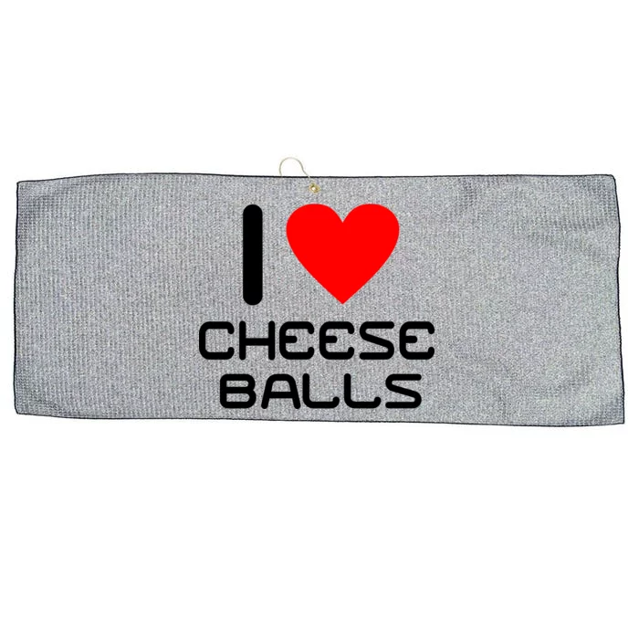 I Heart Cheese Balls Large Microfiber Waffle Golf Towel