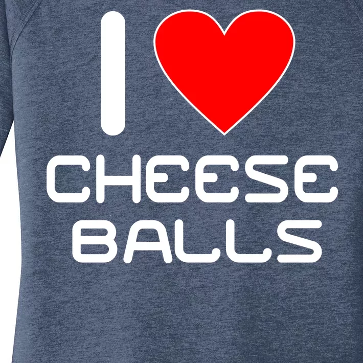 I Heart Cheese Balls Women's Perfect Tri Tunic Long Sleeve Shirt