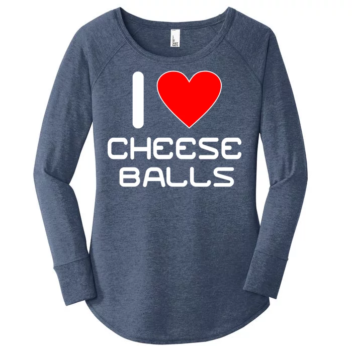 I Heart Cheese Balls Women's Perfect Tri Tunic Long Sleeve Shirt