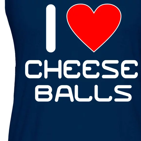 I Heart Cheese Balls Ladies Essential Flowy Tank