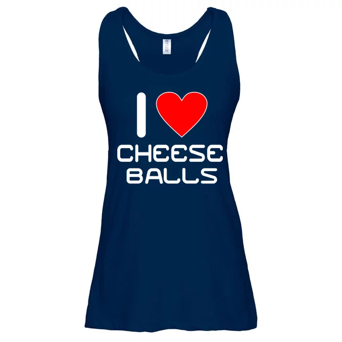 I Heart Cheese Balls Ladies Essential Flowy Tank