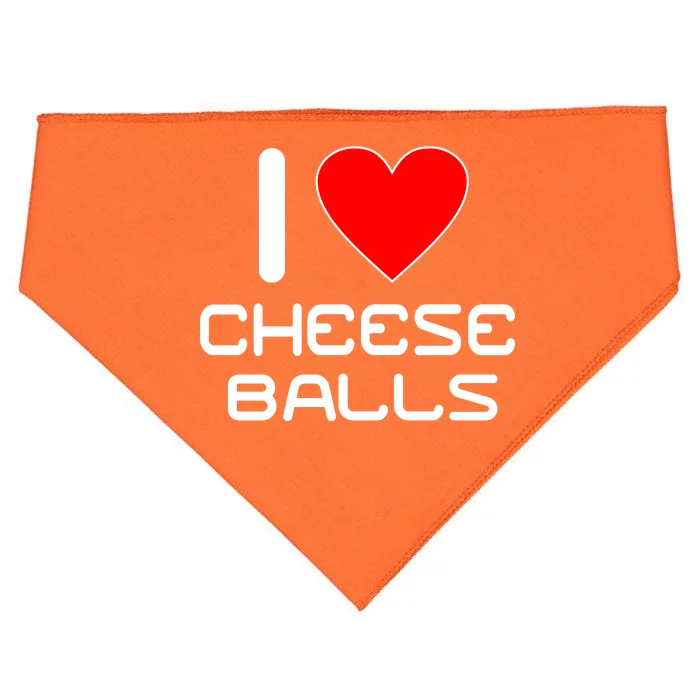 I Heart Cheese Balls USA-Made Doggie Bandana