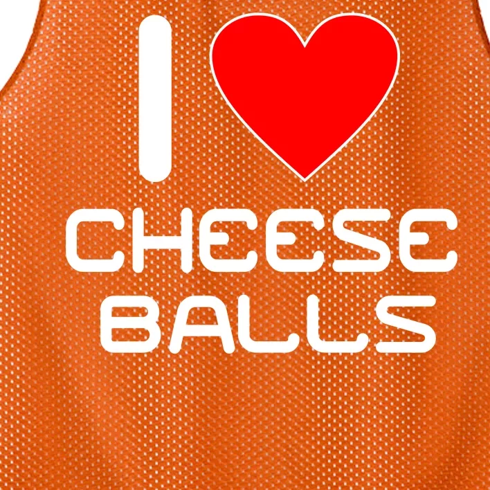 I Heart Cheese Balls Mesh Reversible Basketball Jersey Tank