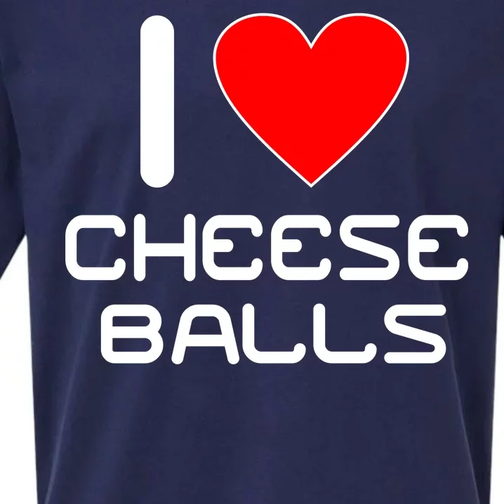 I Heart Cheese Balls Sueded Cloud Jersey T-Shirt