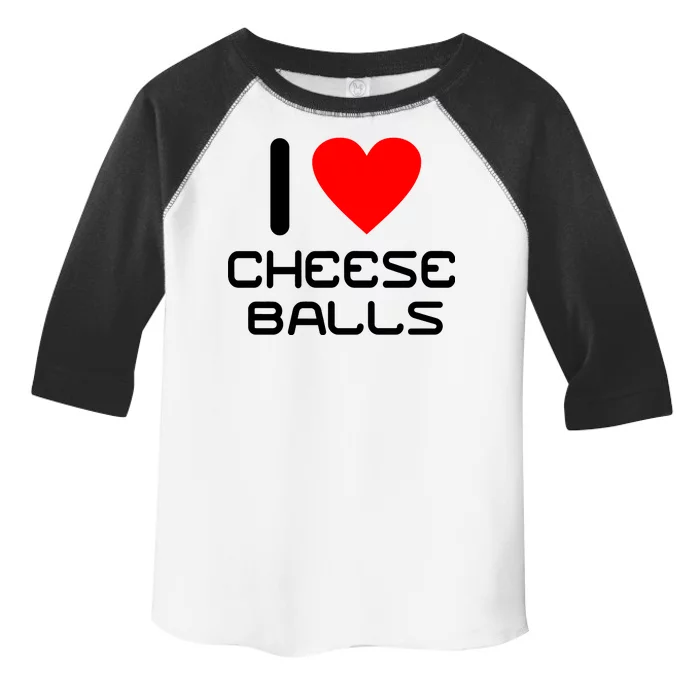 I Heart Cheese Balls Toddler Fine Jersey T-Shirt